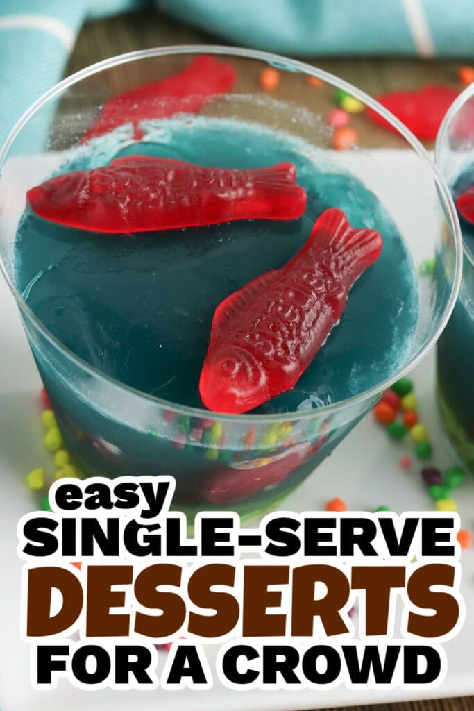 single serve dessert -Fish Bowl Jello Cups