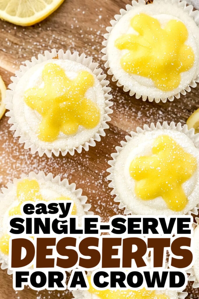 single serve dessert -Fresh Lemon Bar Cupcakes