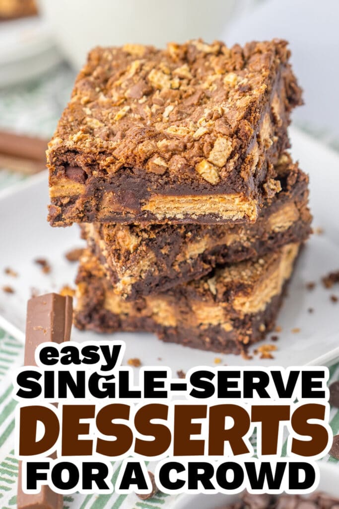 single serve dessert - Kitkat Brownies