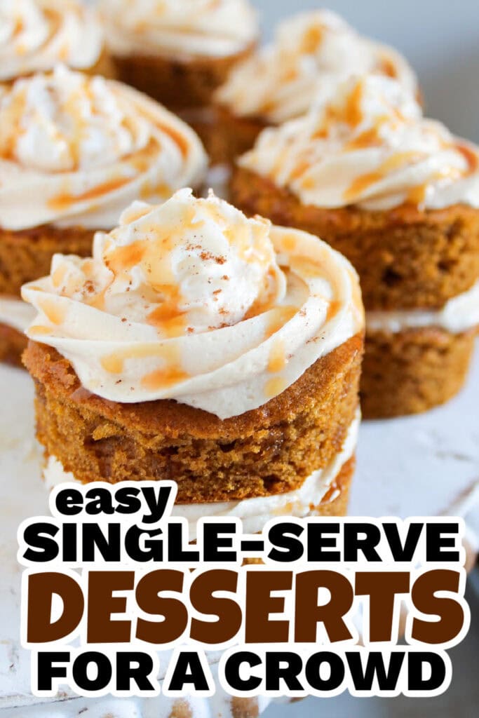 single serve dessert -Mini Pumpkin Cakes