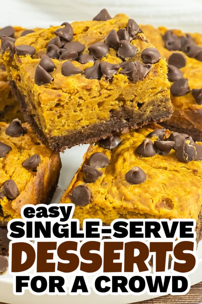 single serve dessert -Pumpkin Brownies