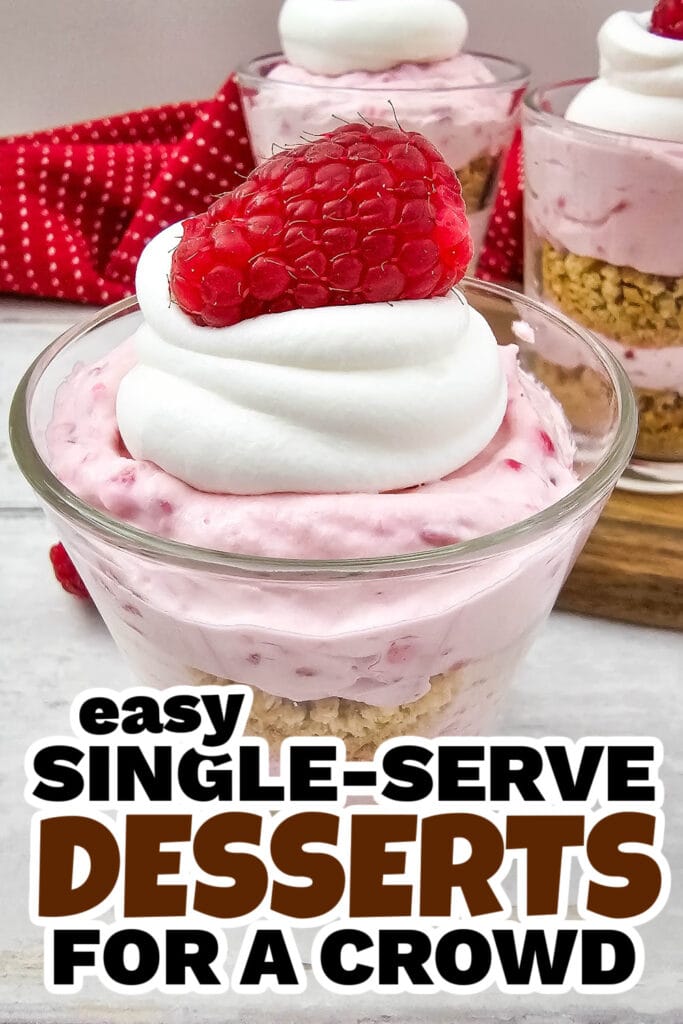single serve dessert - Raspberry Cheesecake Parfaits