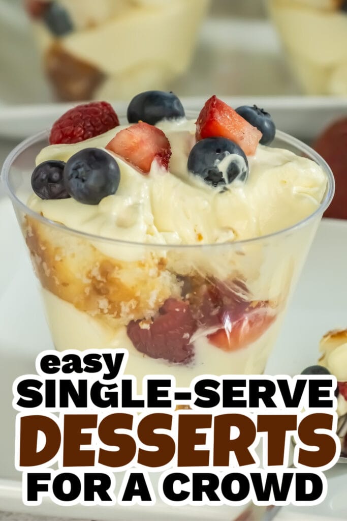 single serve dessert - Red, White & Blue Trifles