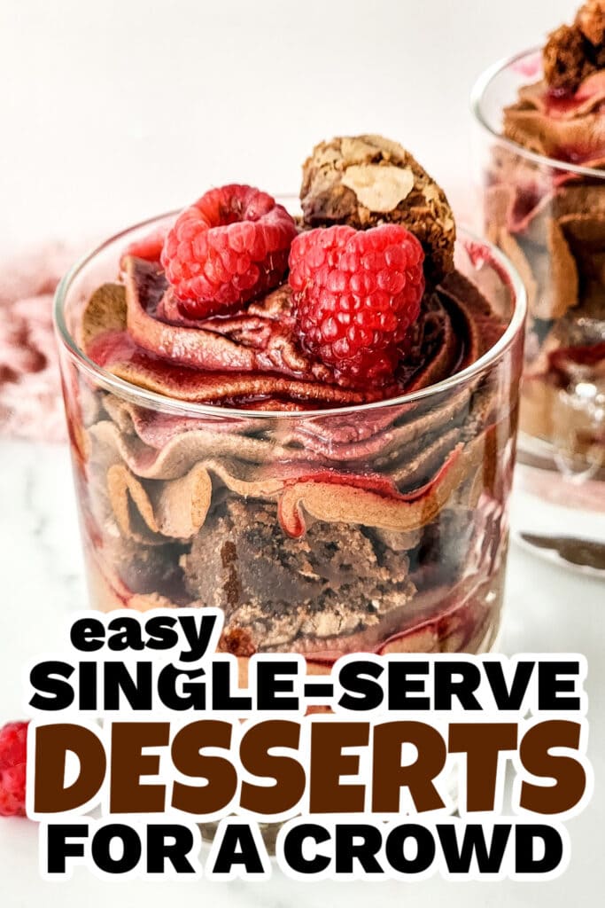 single serve dessert - Simple Raspberry Fudge Parfait