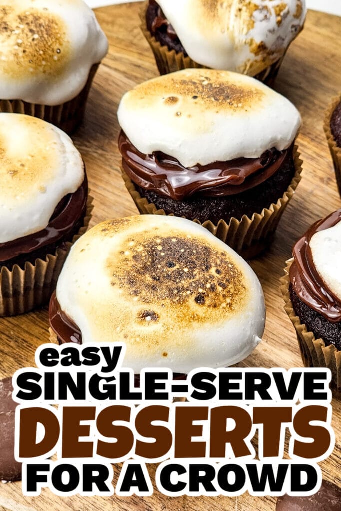 single serve dessert -Toasted Marshmallow Smore's Cupcakes