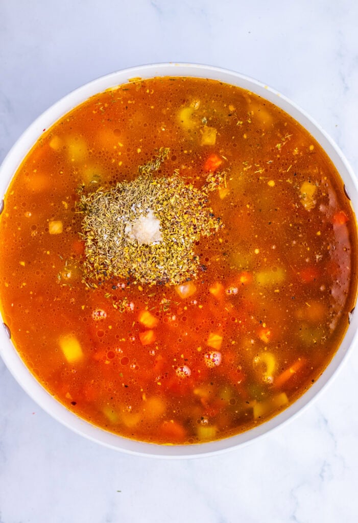 Autumn Tortellini Soup Process Photo