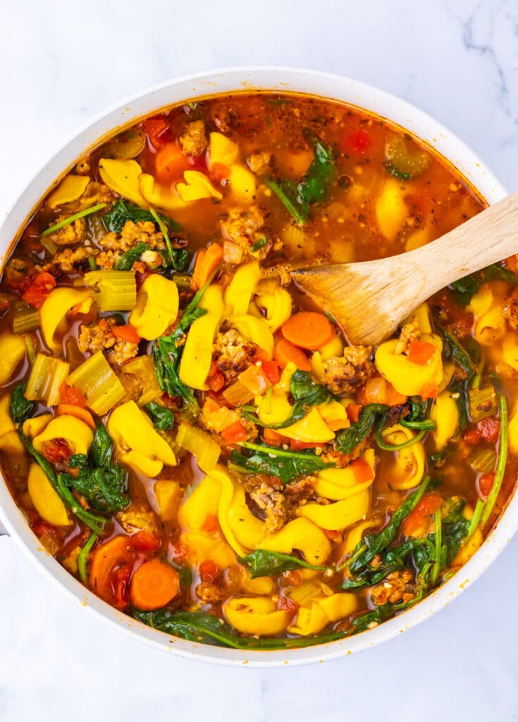 Autumn Tortellini Soup Process Photo