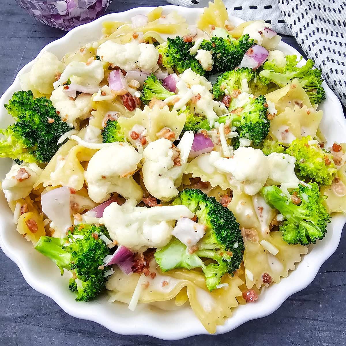 Broccoli Cauliflower Pasta Salad featured image