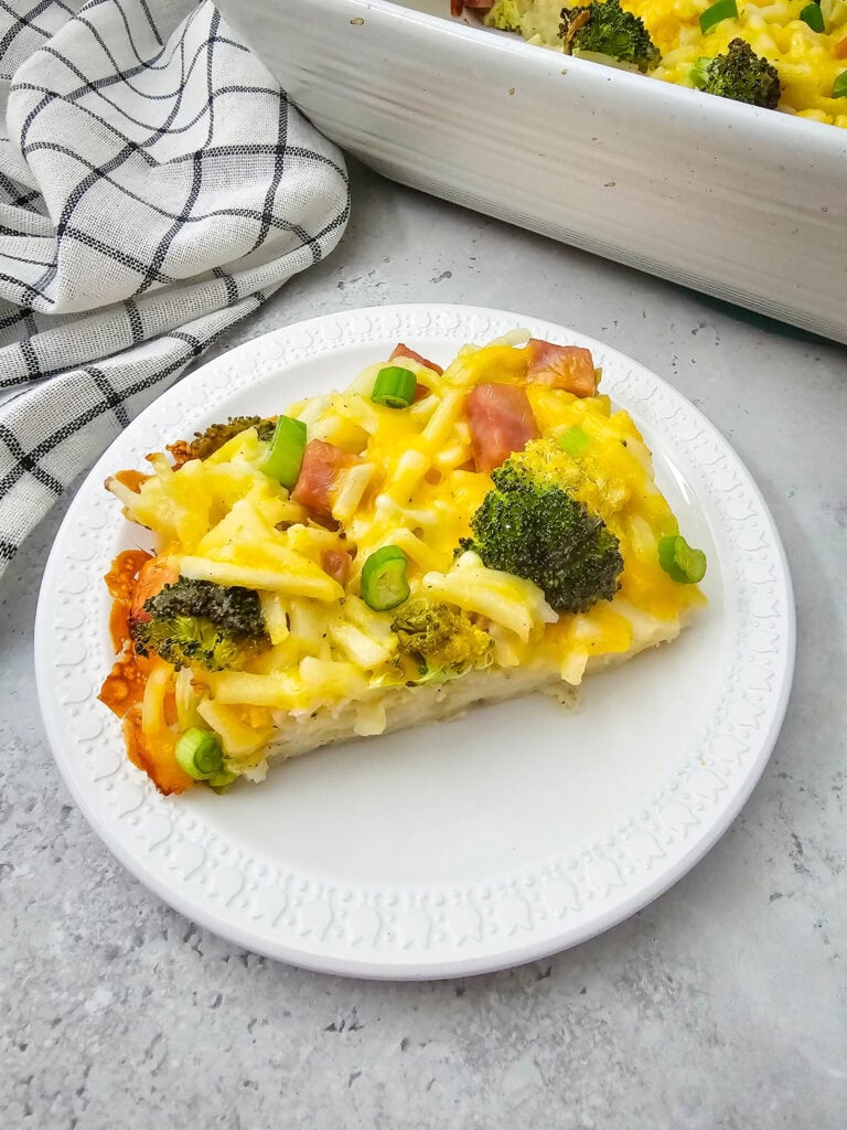 Cheesy Broccoli Breakfast Casserole Process Photo
