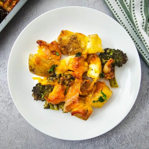 Cheesy Chicken Bacon Ranch Sheet Pan Meal