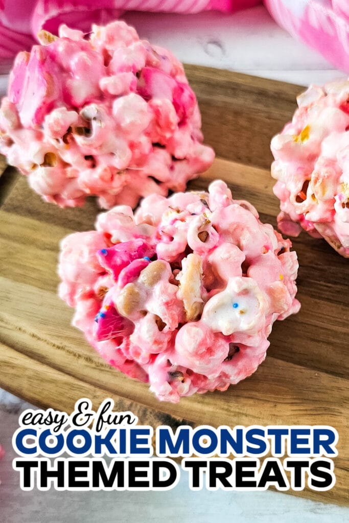 Cookie Monster-Themed Treats-Circus Animal Cookie Popcorn Balls