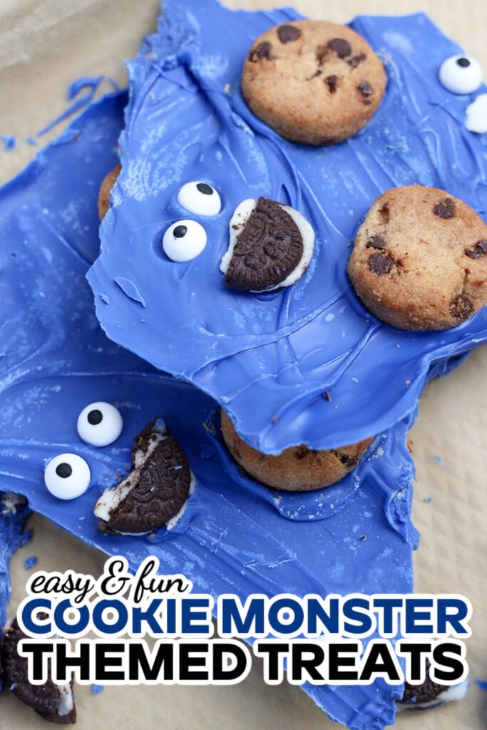 Cookie Monster-Themed Treats-Cookie Monster Bark