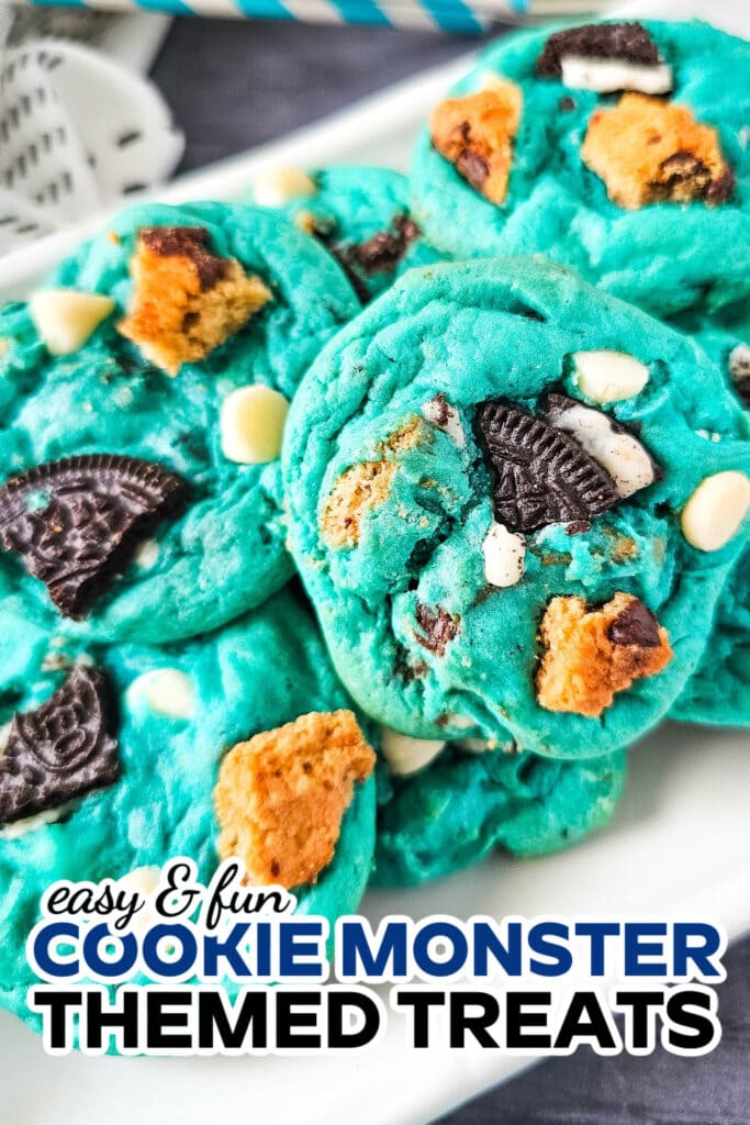 Cookie Monster-Themed Treats- Cookie Monster Cake Mix Cookies