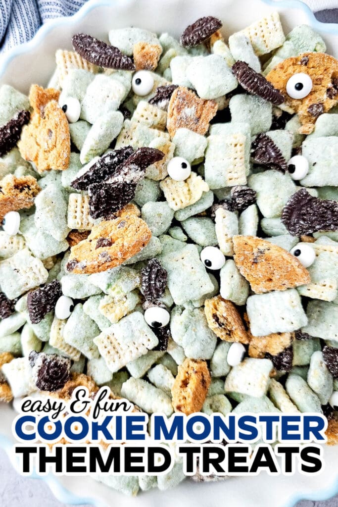 Cookie Monster-Themed Treats-Cookie Monster Puppy Chow