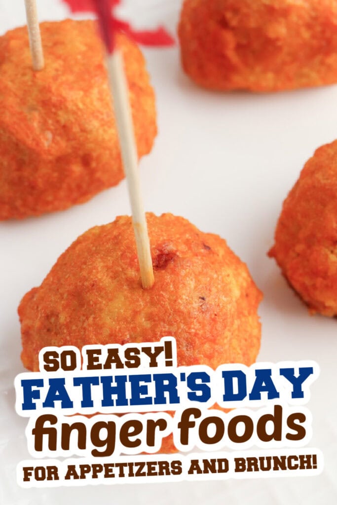 Father's Day Finger Foods -Buffalo Chicken Meatballs
