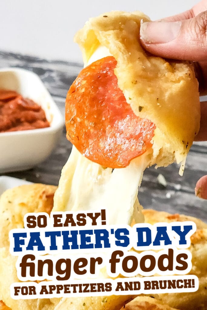 Father's Day Finger Foods -Cheesy Pepperoni Pizza Biscuits
