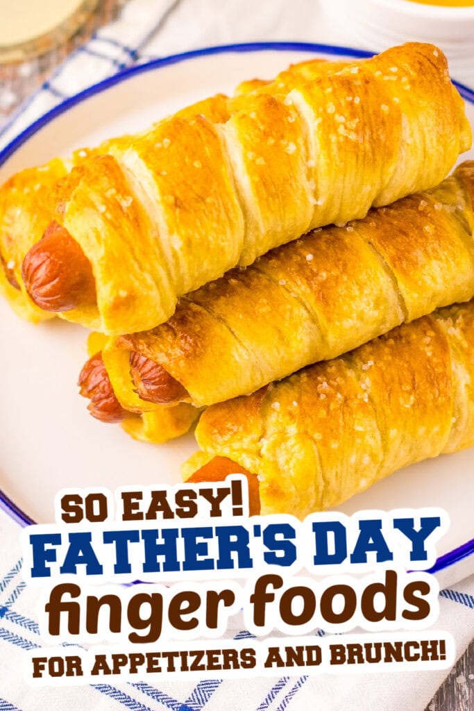 Father's Day Finger Foods -Homemade Pretzel Dogs