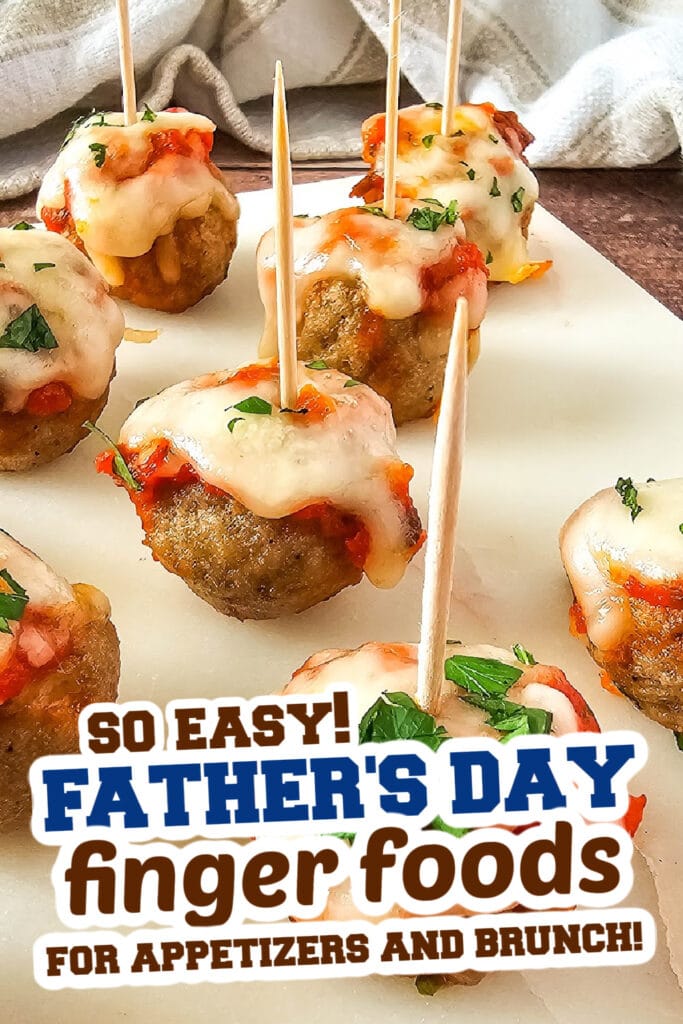 Father's Day Finger Foods -Mini Meatball Marinara Bites