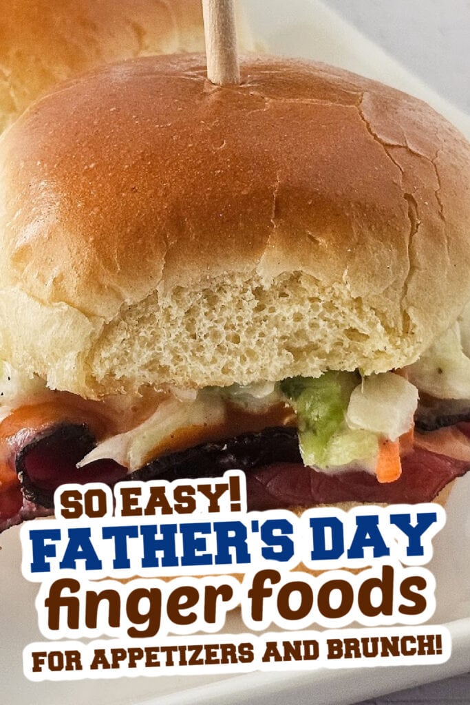 Father's Day Finger Foods - Pastrami Slaw Sliders