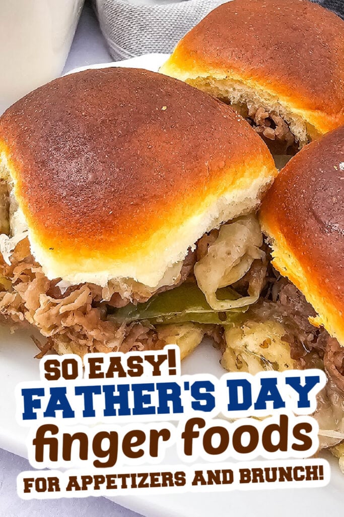 Father's Day Finger Foods - Philly Cheesesteak Sliders