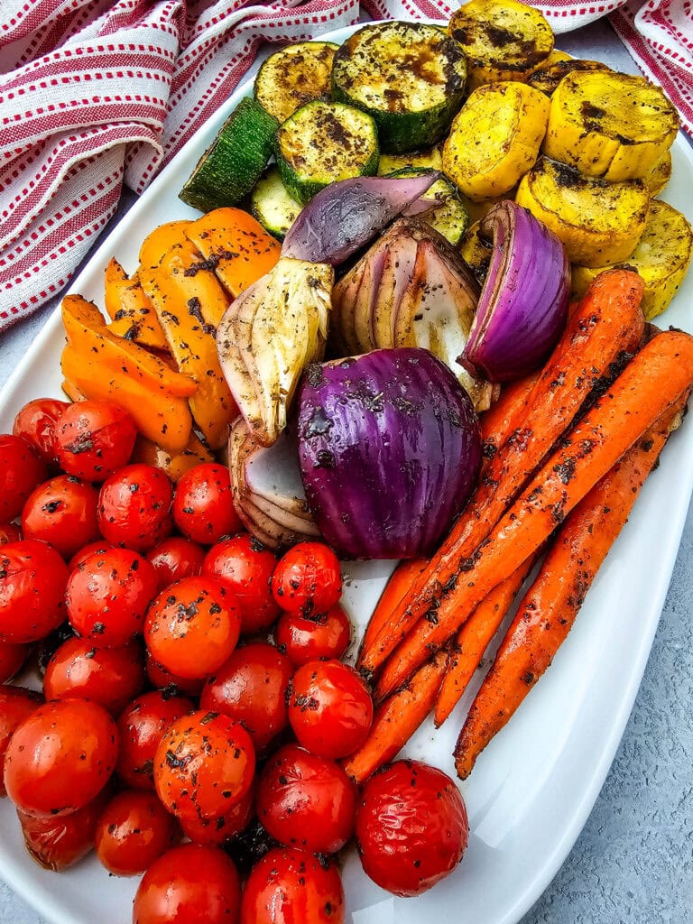 Grilled Vegetable Platter Process Photo