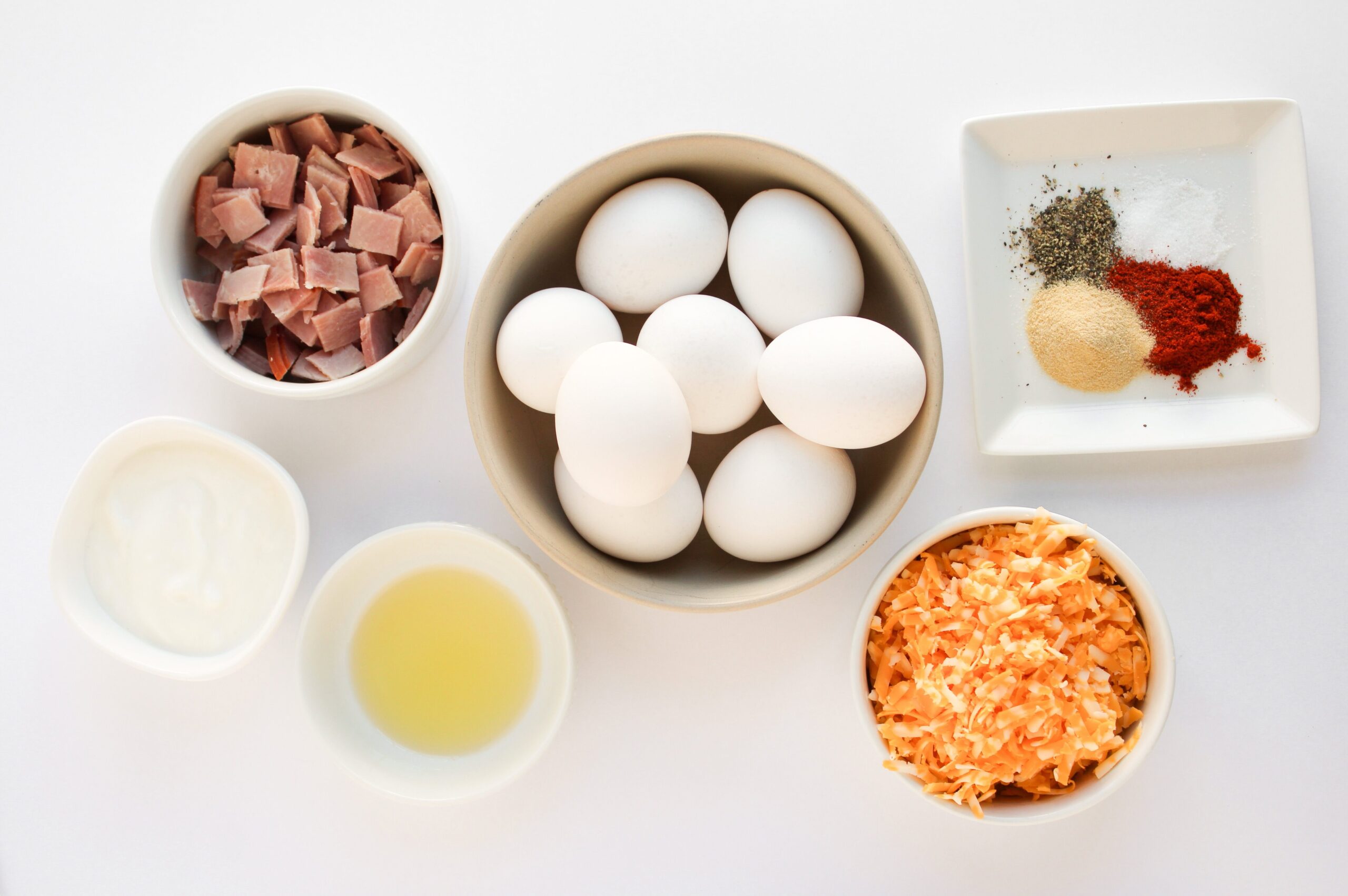 Classic Ham & Cheese Egg Bites Process Ingredients 