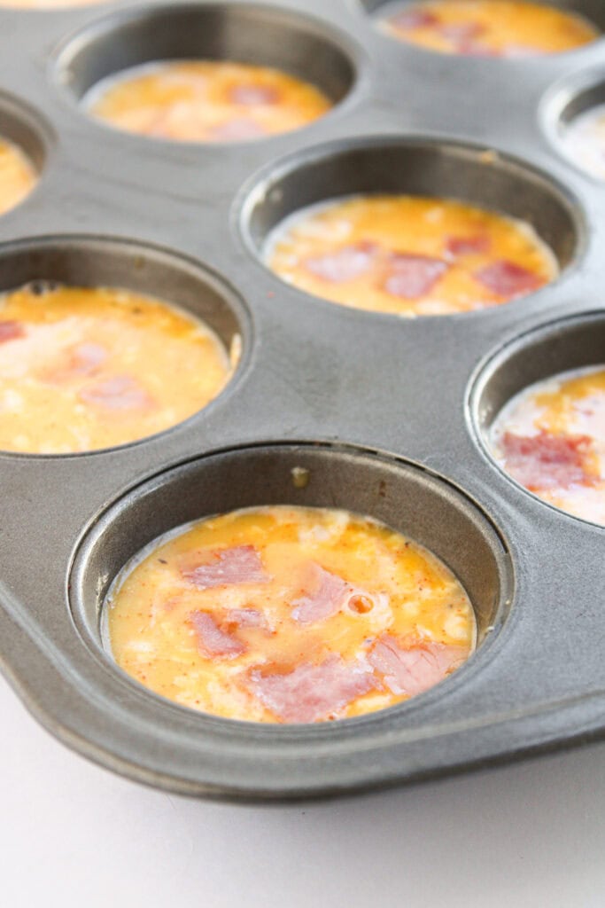 Classic Ham & Cheese Egg Bites Process Photo