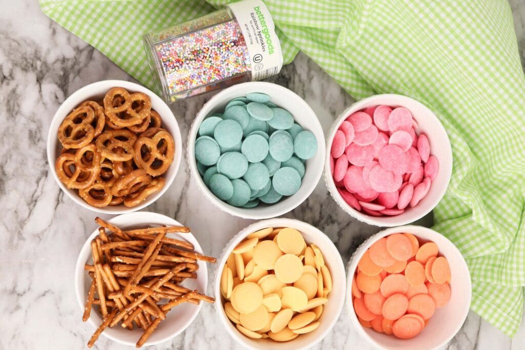 Butterfly Chocolate Covered Pretzels Process Ingredients