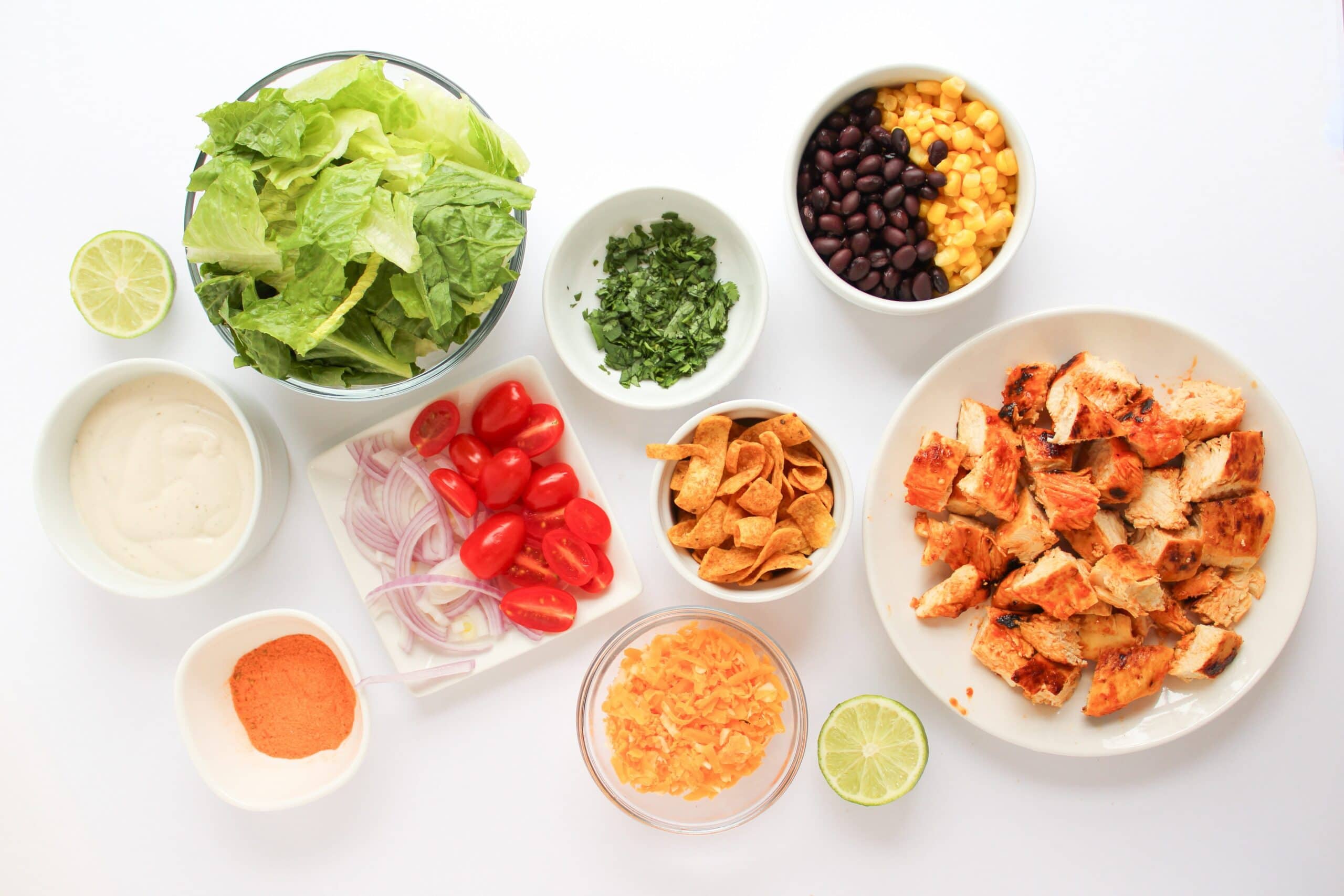 Southwest Chicken Salad Process Ingredients