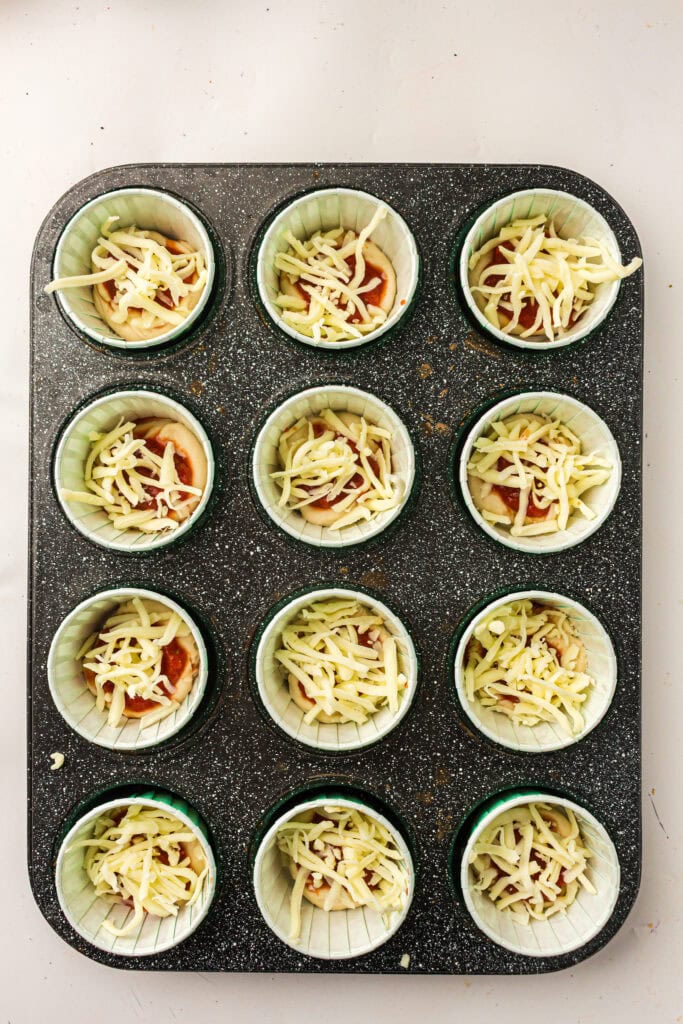 Lunchbox Pizza Muffins Process Photo