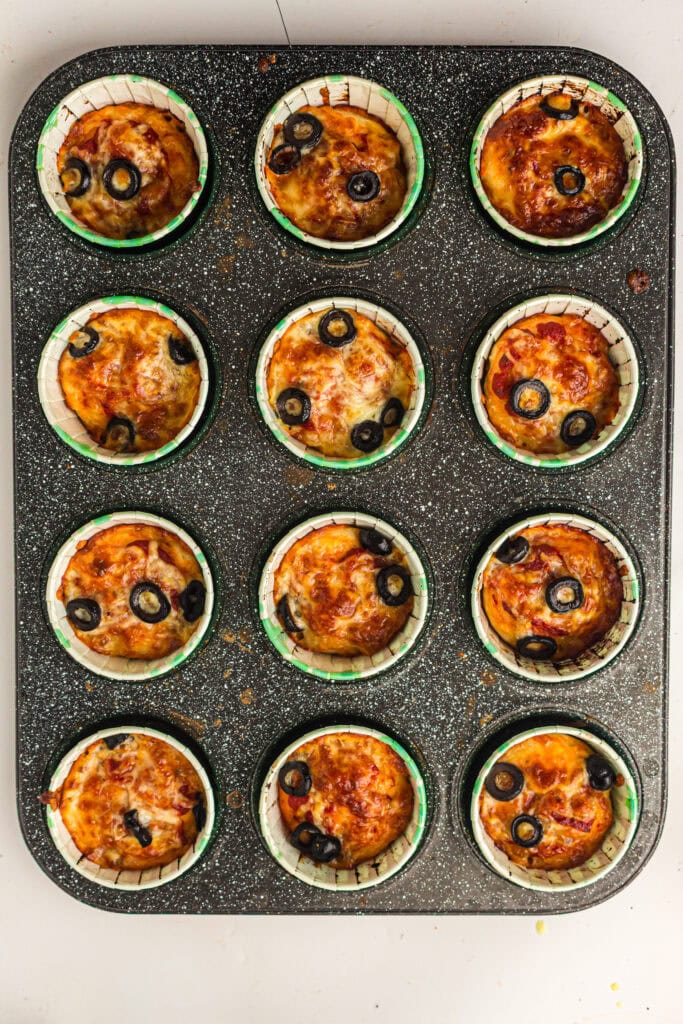 Lunchbox Pizza Muffins Process Photo