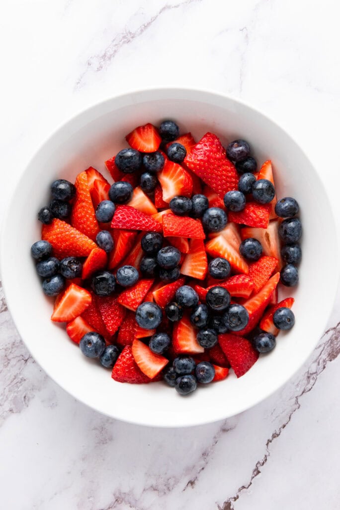 Red, White and Blue Fruit Salad