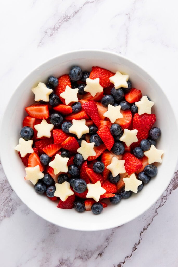 Red, White and Blue Fruit Salad