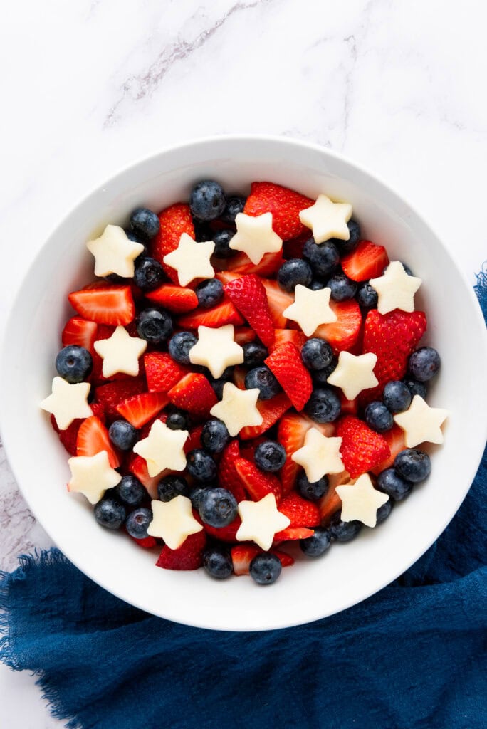 Red, White and Blue Fruit Salad