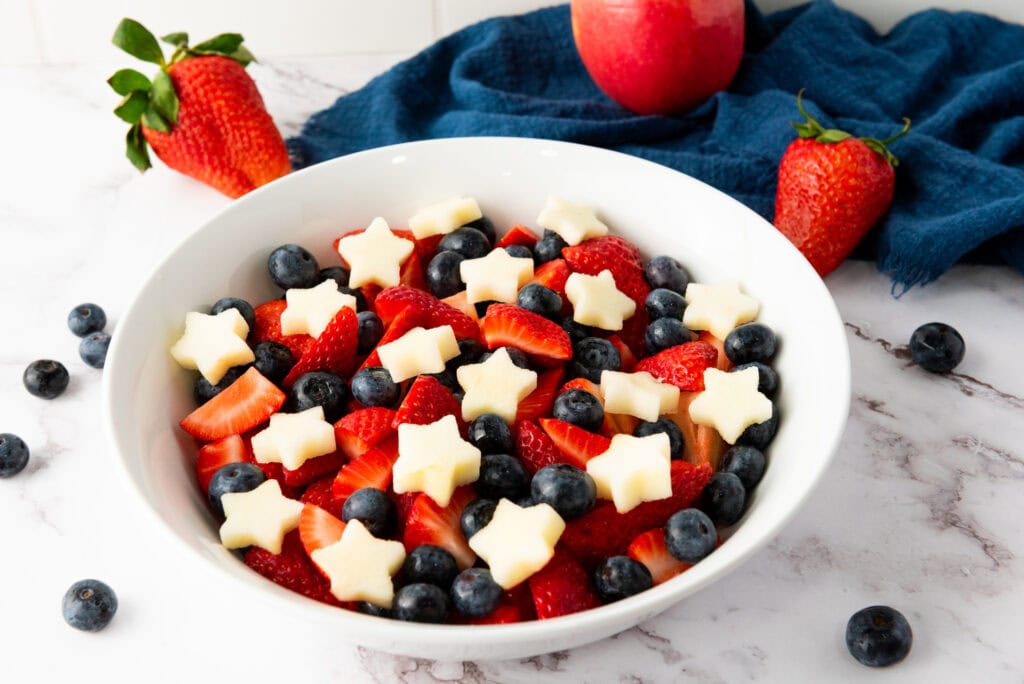 Red, White and Blue Fruit Salad