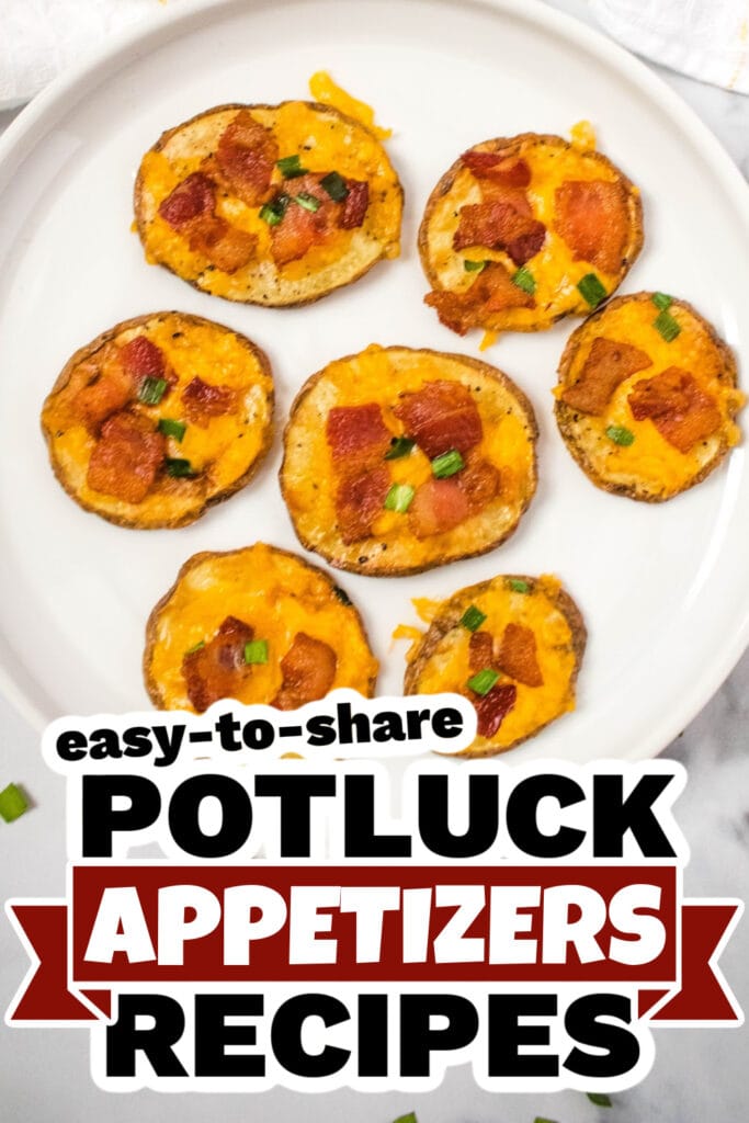 Potluck Appetizers -Air Fryer Bacon and Cheese Potato Slices