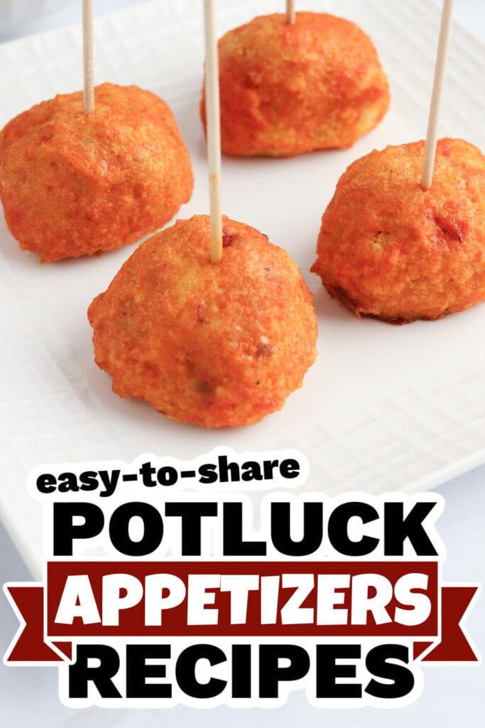 Potluck Appetizers - Buffalo Chicken Meatballs