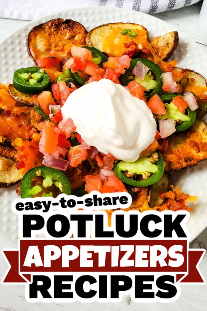 Potluck Appetizers -Cheesy Baked Irish Nachos