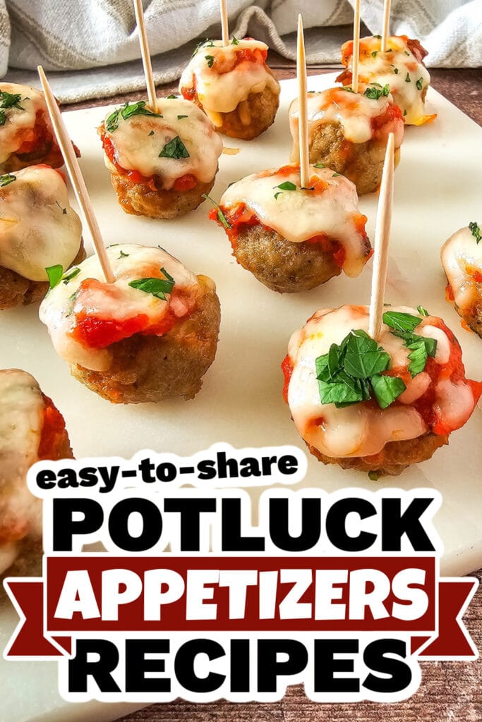 Potluck Appetizers - Mini Meatball Marinara Bites