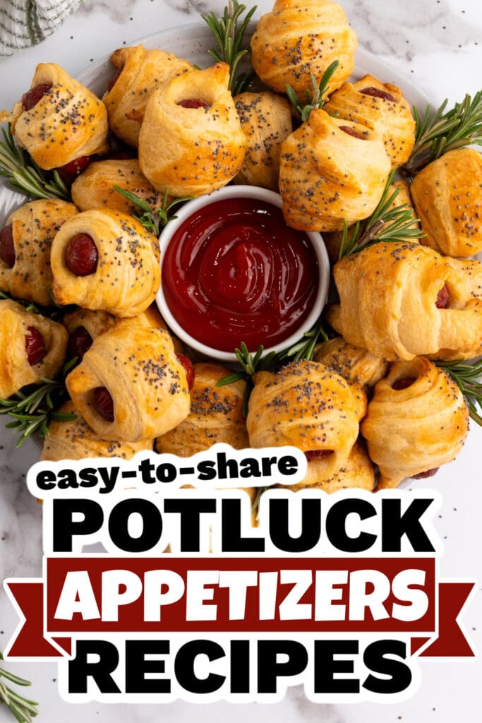 Potluck Appetizers -Mini Piggies in a Blanket