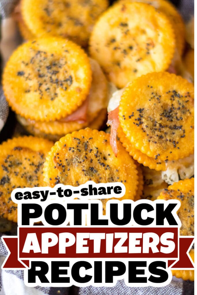 Potluck Appetizers -Ritz Ham Sandwiches