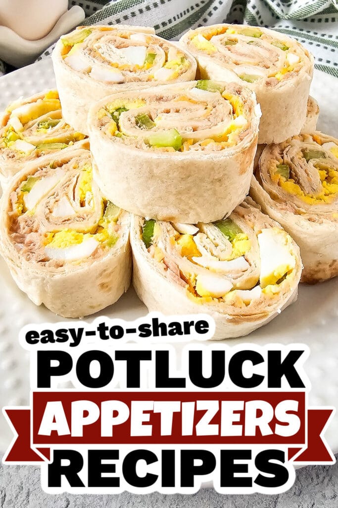 Potluck Appetizers -Tuna Salad Pinwheels