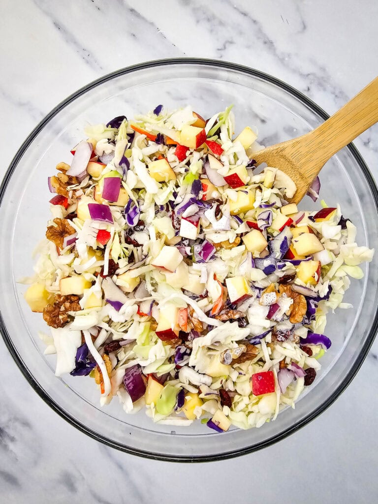 Apple Cranberry Coleslaw Process Photo