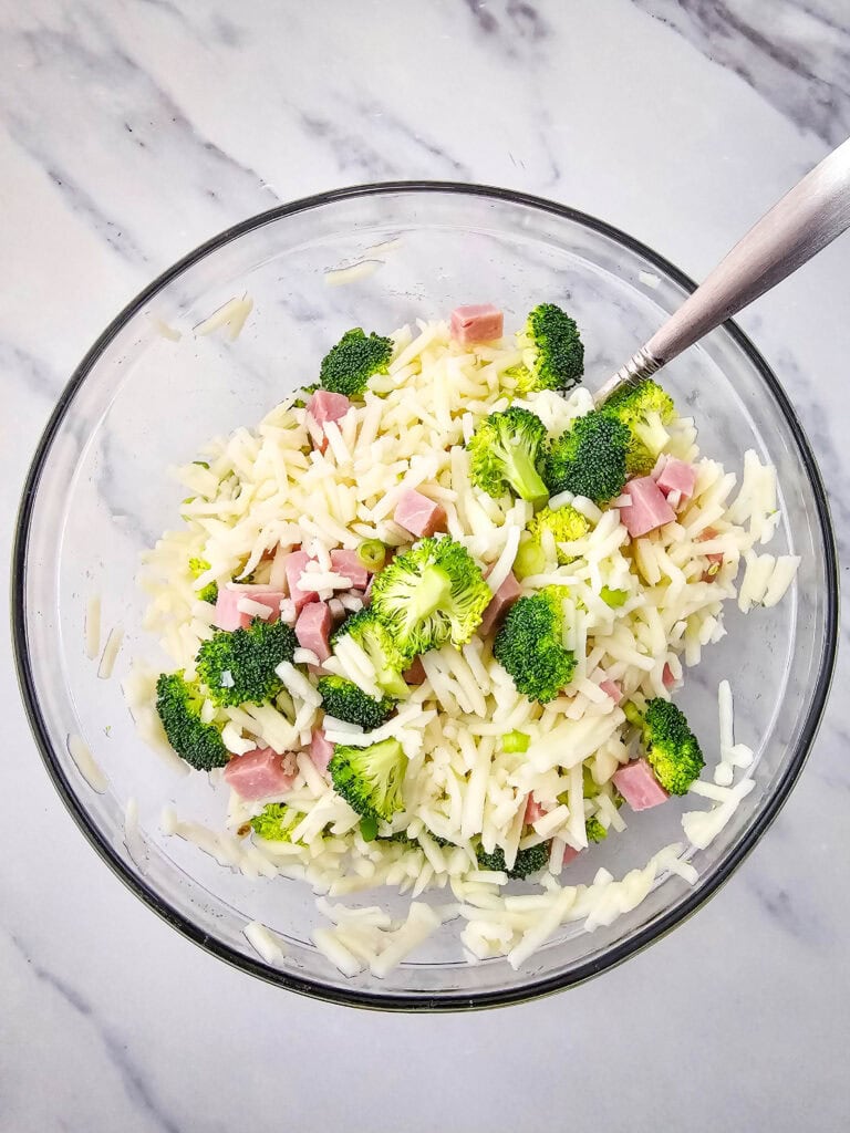 Cheesy Broccoli Breakfast Casserole Process Photo