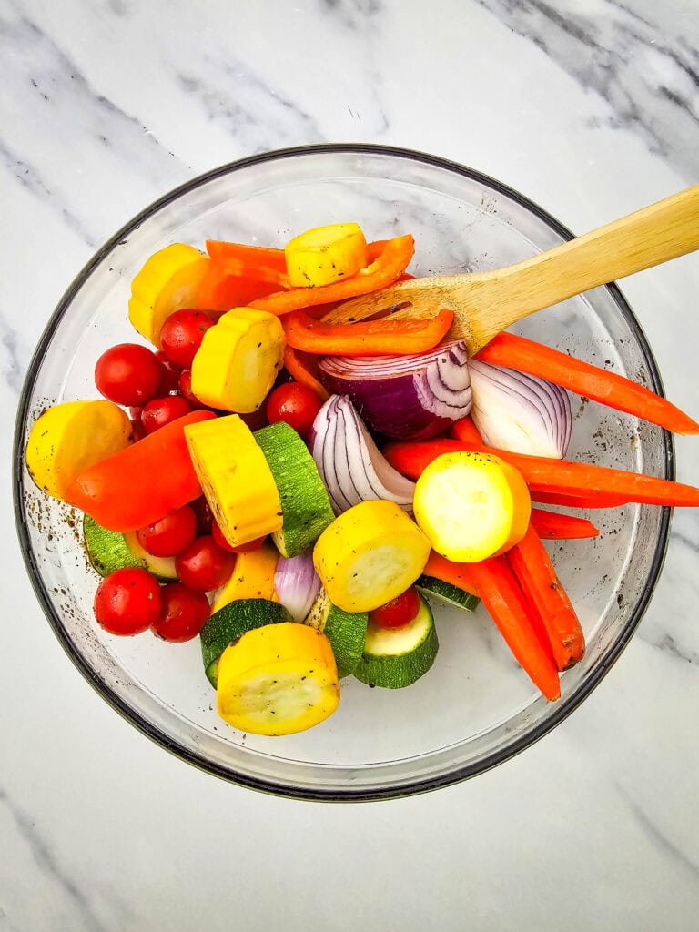 Grilled Vegetable Platter Process Photo