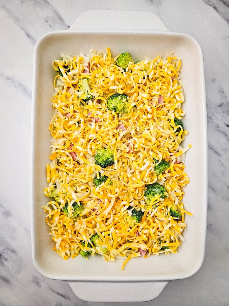 Cheesy Broccoli Breakfast Casserole Process Photo