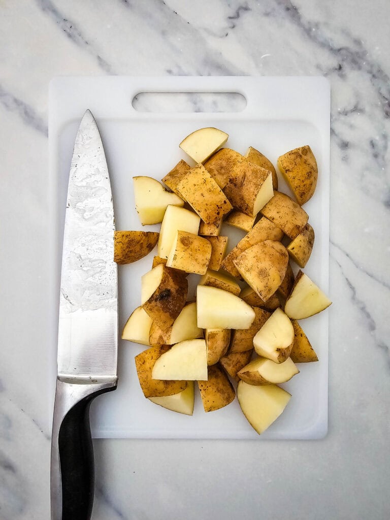 Cheesy Chicken Bacon Ranch Sheet Pan Meal Process Photo