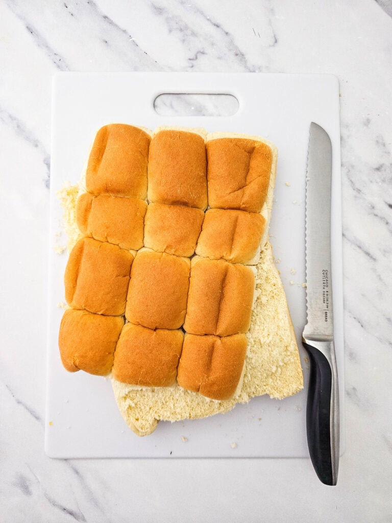 Ham and Cheese Breakfast Sliders Process Photo