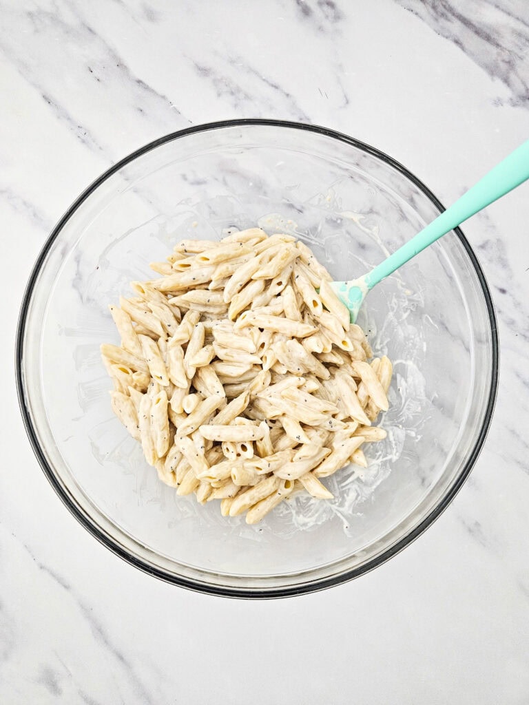 Caesar Pasta Salad Process Photo