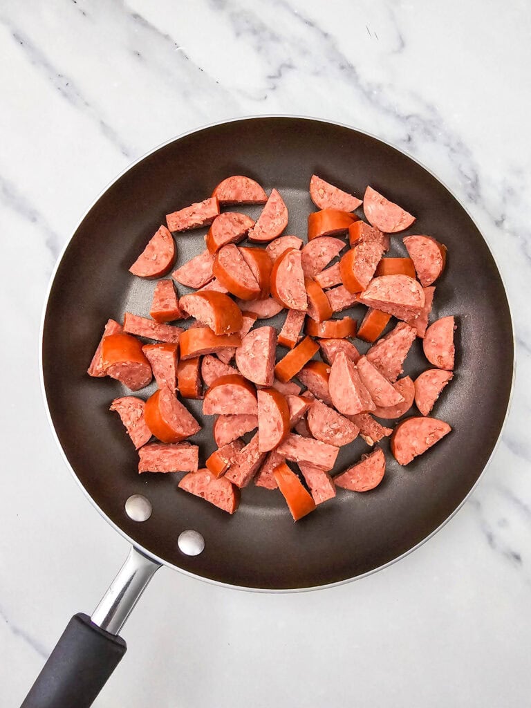 Smoked Sausage Pasta Salad Process Photo